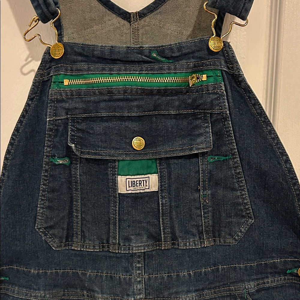 Liberty vintage stonewashed Denim Overalls 34x30